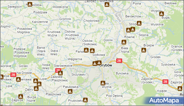 mapa Siołkowa, Siołkowa na mapie Targeo