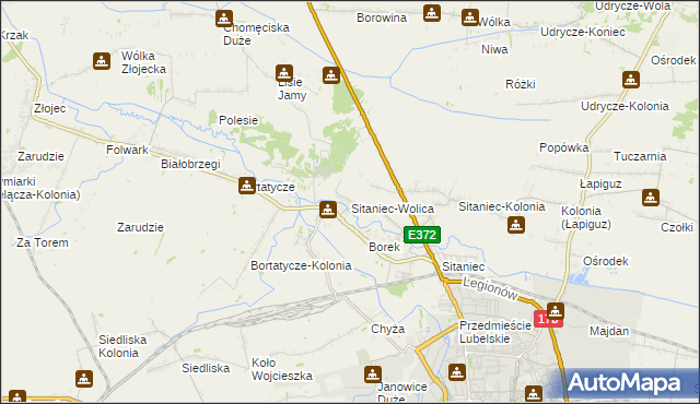 mapa Sitaniec-Wolica, Sitaniec-Wolica na mapie Targeo