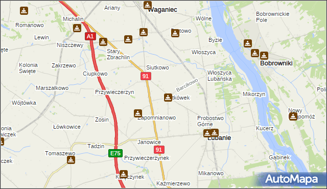 mapa Siutkówek, Siutkówek na mapie Targeo