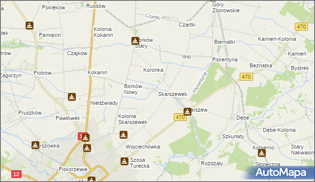 mapa Skarszewek, Skarszewek na mapie Targeo