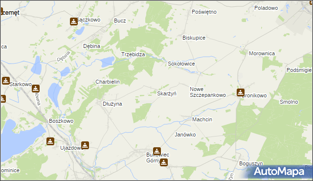 mapa Skarżyń, Skarżyń na mapie Targeo