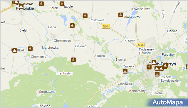 mapa Skępsk, Skępsk na mapie Targeo