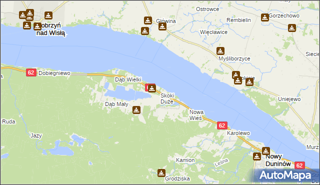 mapa Skoki Duże, Skoki Duże na mapie Targeo