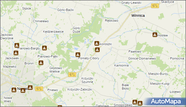 mapa Skorosze, Skorosze na mapie Targeo