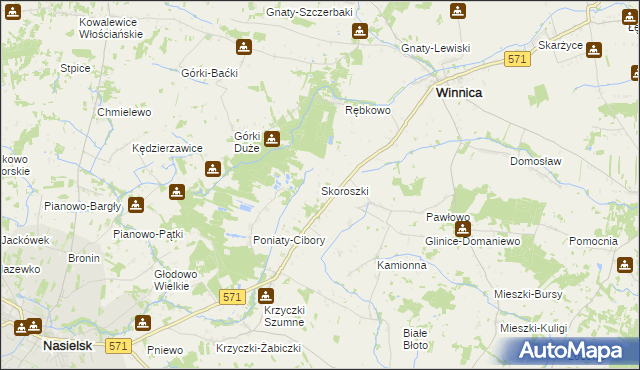 mapa Skoroszki, Skoroszki na mapie Targeo