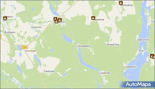 mapa Skotawsko, Skotawsko na mapie Targeo