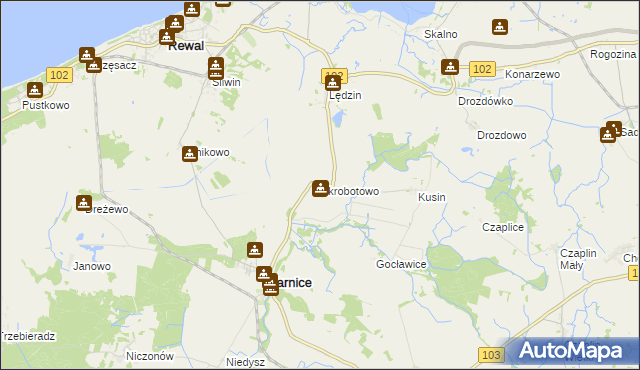 mapa Skrobotowo, Skrobotowo na mapie Targeo