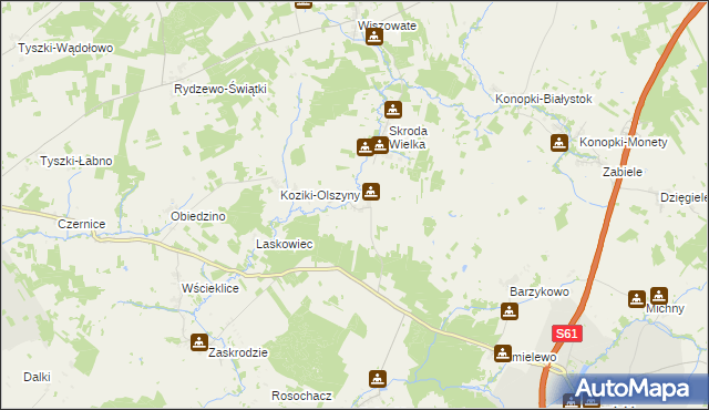 mapa Skroda Mała, Skroda Mała na mapie Targeo