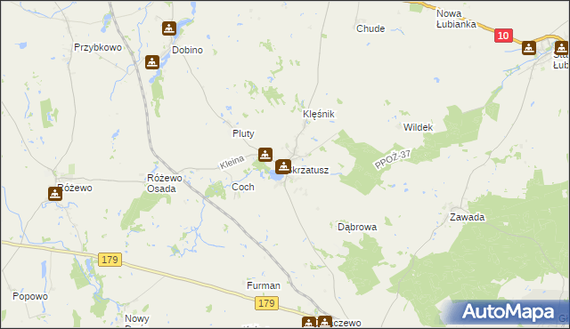 mapa Skrzatusz, Skrzatusz na mapie Targeo