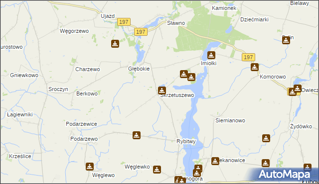 mapa Skrzetuszewo, Skrzetuszewo na mapie Targeo