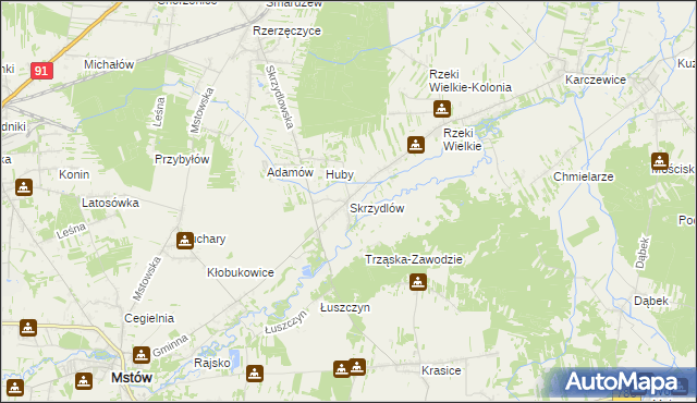 mapa Skrzydlów, Skrzydlów na mapie Targeo