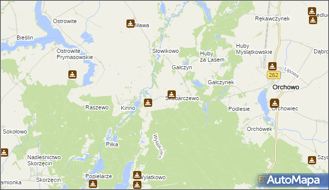 mapa Skubarczewo, Skubarczewo na mapie Targeo