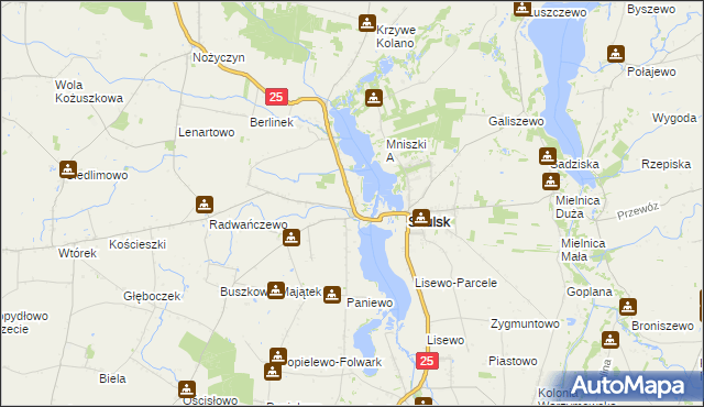 mapa Skulska Wieś, Skulska Wieś na mapie Targeo