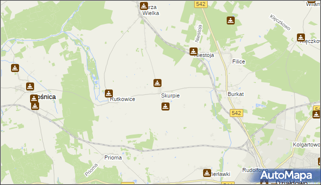 mapa Skurpie, Skurpie na mapie Targeo