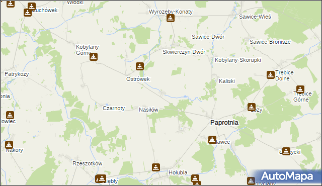 mapa Skwierczyn Lacki, Skwierczyn Lacki na mapie Targeo