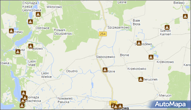 mapa Słaboszewko, Słaboszewko na mapie Targeo