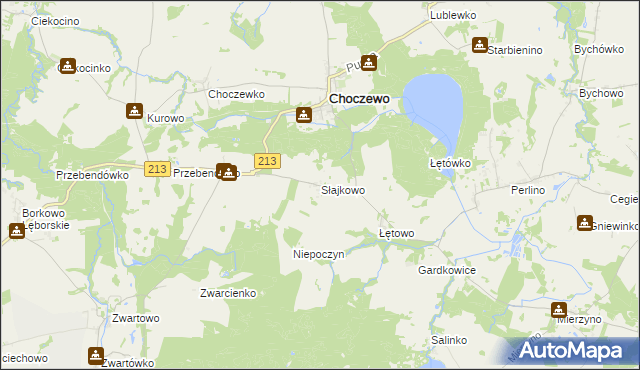 mapa Słajkowo, Słajkowo na mapie Targeo