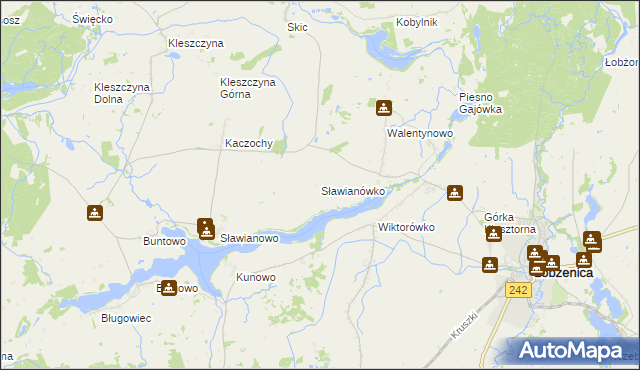 mapa Sławianówko, Sławianówko na mapie Targeo