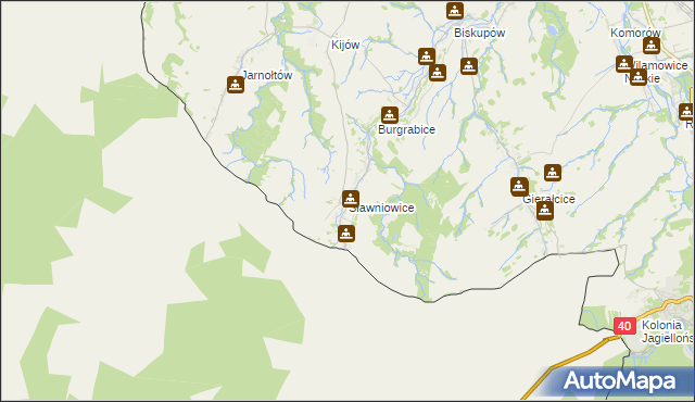 mapa Sławniowice, Sławniowice na mapie Targeo