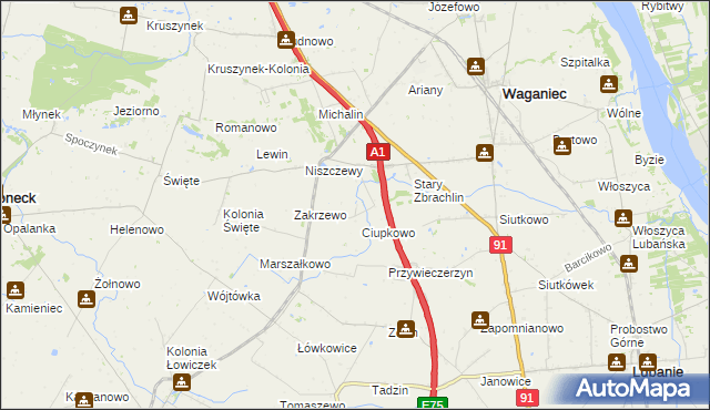 mapa Śliwkowo, Śliwkowo na mapie Targeo