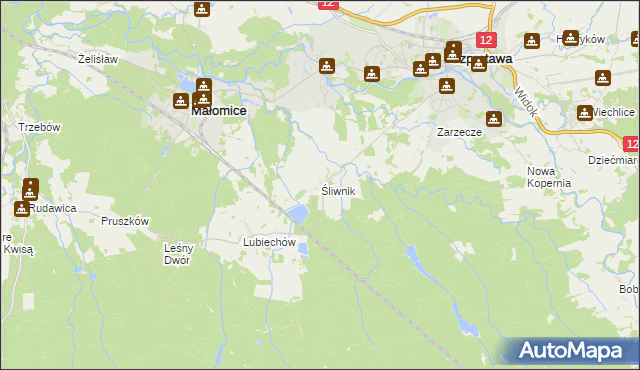 mapa Śliwnik, Śliwnik na mapie Targeo