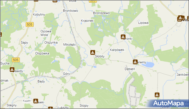 mapa Słobity, Słobity na mapie Targeo