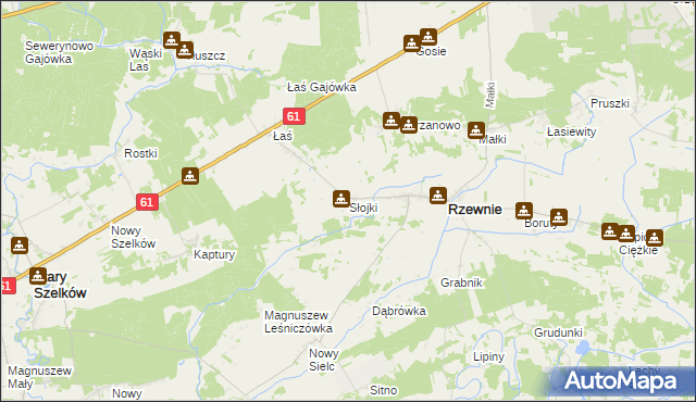 mapa Słojki, Słojki na mapie Targeo