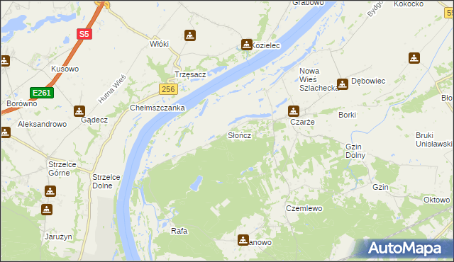 mapa Słończ, Słończ na mapie Targeo