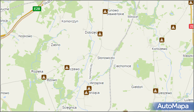 mapa Słonowiczki, Słonowiczki na mapie Targeo