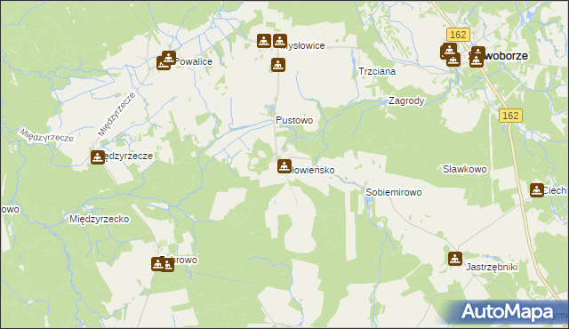 mapa Słowieńsko, Słowieńsko na mapie Targeo