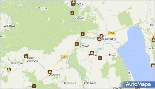 mapa Słuchowo, Słuchowo na mapie Targeo