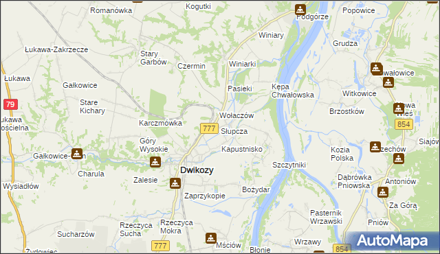 mapa Słupcza, Słupcza na mapie Targeo