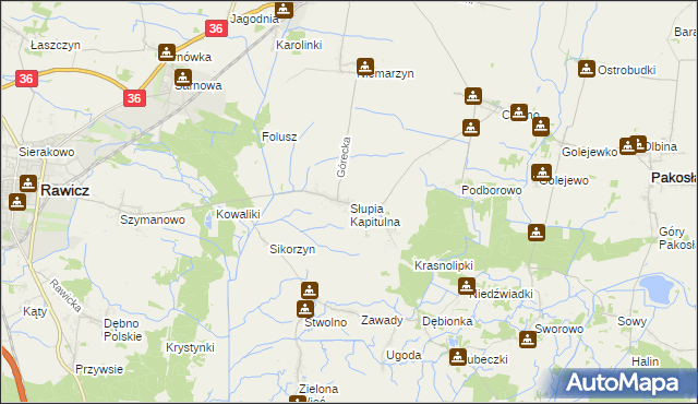 mapa Słupia Kapitulna, Słupia Kapitulna na mapie Targeo