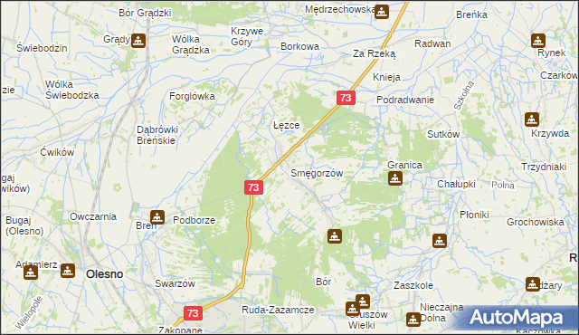mapa Smęgorzów, Smęgorzów na mapie Targeo
