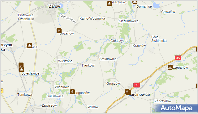 mapa Śmiałowice, Śmiałowice na mapie Targeo