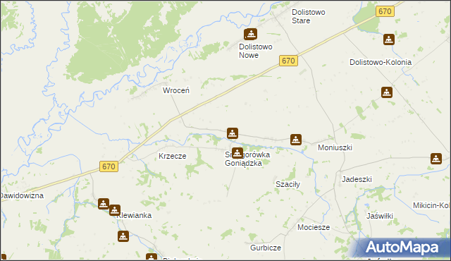 mapa Smogorówka Dolistowska, Smogorówka Dolistowska na mapie Targeo