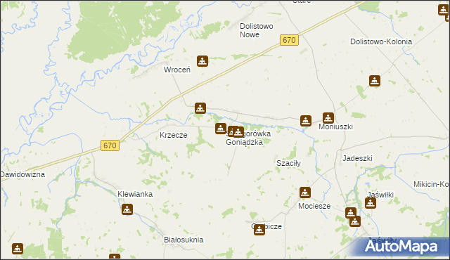 mapa Smogorówka Goniądzka, Smogorówka Goniądzka na mapie Targeo