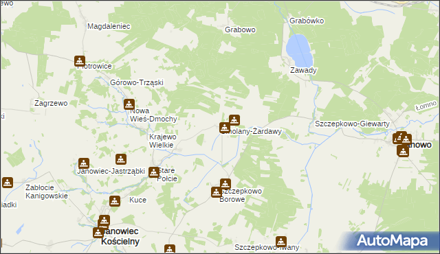 mapa Smolany-Żardawy, Smolany-Żardawy na mapie Targeo