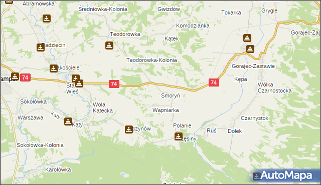 mapa Smoryń, Smoryń na mapie Targeo