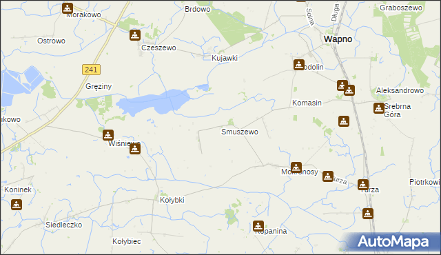 mapa Smuszewo gmina Damasławek, Smuszewo gmina Damasławek na mapie Targeo