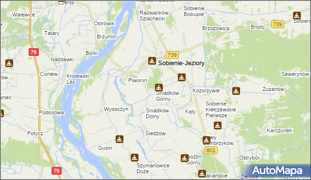 mapa Śniadków Górny, Śniadków Górny na mapie Targeo