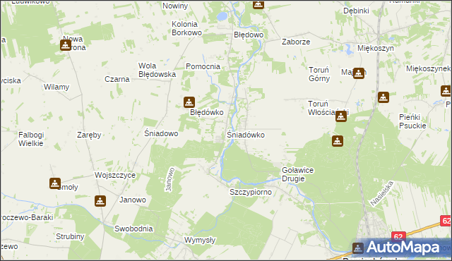 mapa Śniadówko, Śniadówko na mapie Targeo