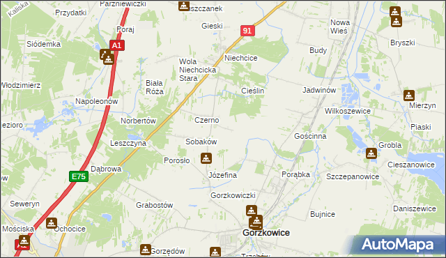 mapa Sobakówek, Sobakówek na mapie Targeo