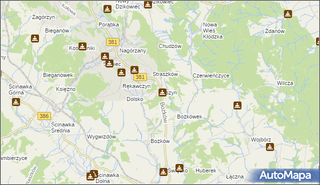 mapa Sobaniów, Sobaniów na mapie Targeo