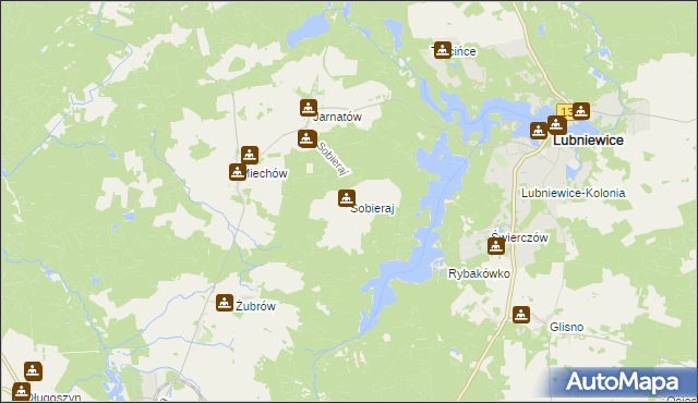 mapa Sobieraj, Sobieraj na mapie Targeo