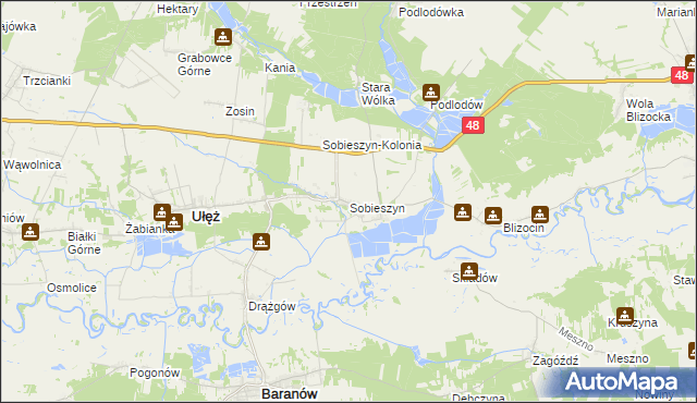 mapa Sobieszyn, Sobieszyn na mapie Targeo
