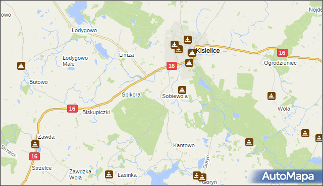 mapa Sobiewola, Sobiewola na mapie Targeo