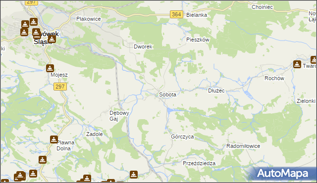 mapa Sobota gmina Lwówek Śląski, Sobota gmina Lwówek Śląski na mapie Targeo