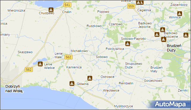 mapa Sobowo, Sobowo na mapie Targeo