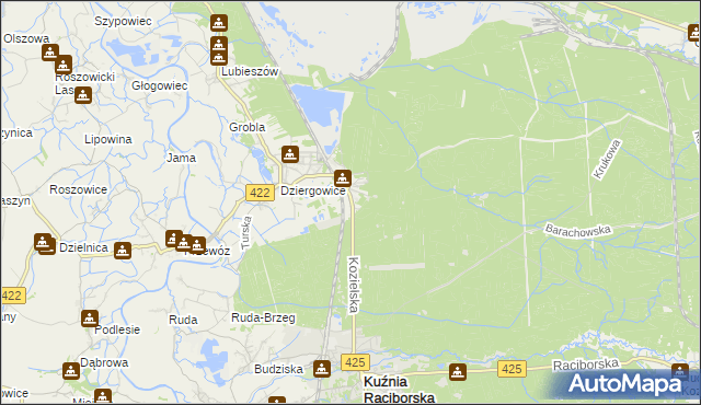 mapa Solarnia gmina Bierawa, Solarnia gmina Bierawa na mapie Targeo